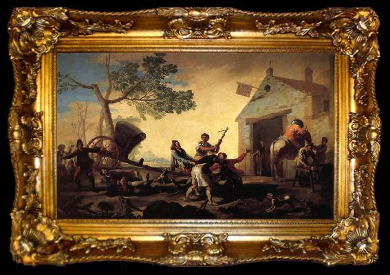 framed  Francisco Goya Fight at the New Inn, ta009-2